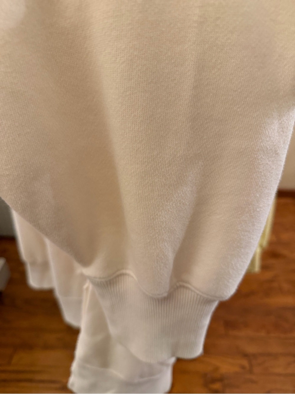 NWT Women’s Aerie Cream/Winter White Pullover Collar Sweatshirt w/Pockets SZ XL - Picture 5 of 6